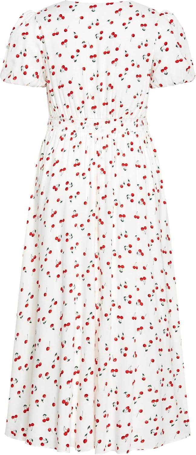 image:imageCity Chic Womens Plus Size Dress AliyaIvory Cherry