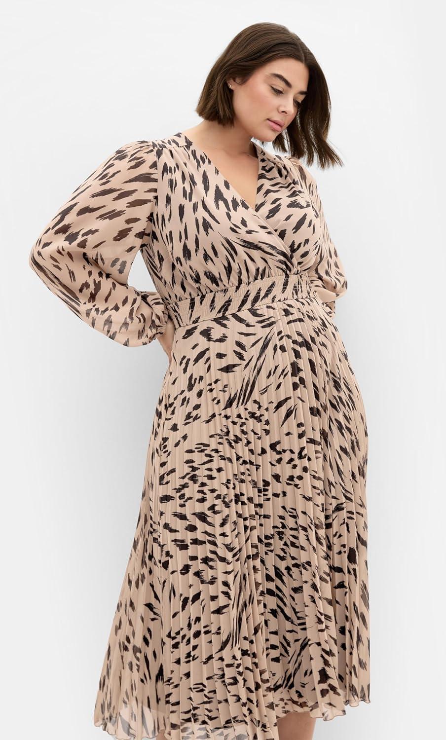 image:imageCity Chic Womens Plus Size Dress Georgina PrintAbstract Leopard