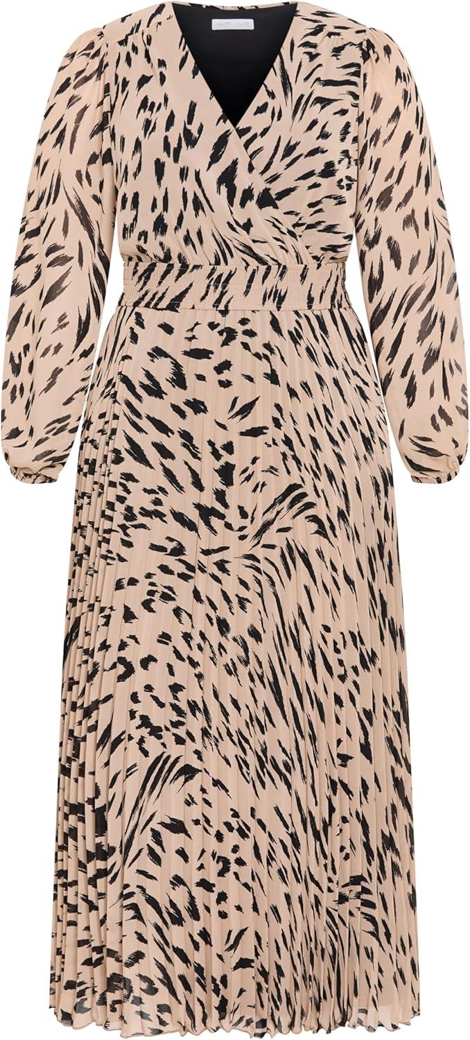 image:imageCity Chic Womens Plus Size Dress Georgina PrintAbstract Leopard
