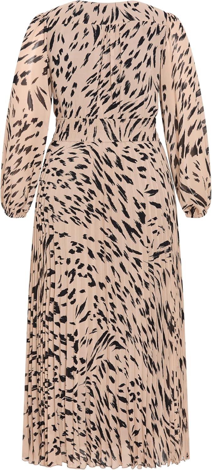 image:imageCity Chic Womens Plus Size Dress Georgina PrintAbstract Leopard