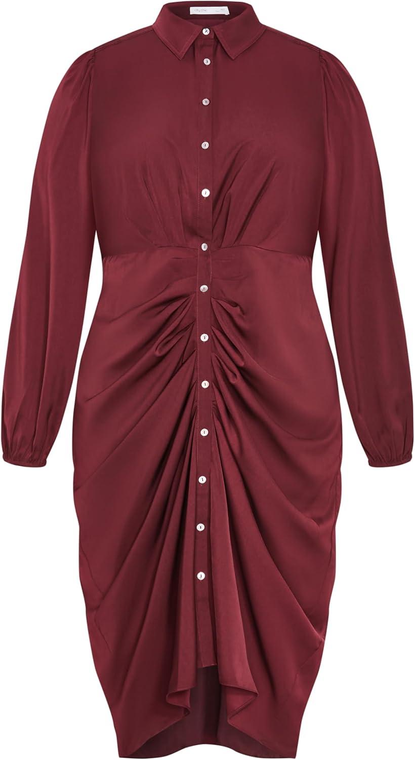 image:imageCity Chic Womens Plus Size Dress LiannaDark Cherry