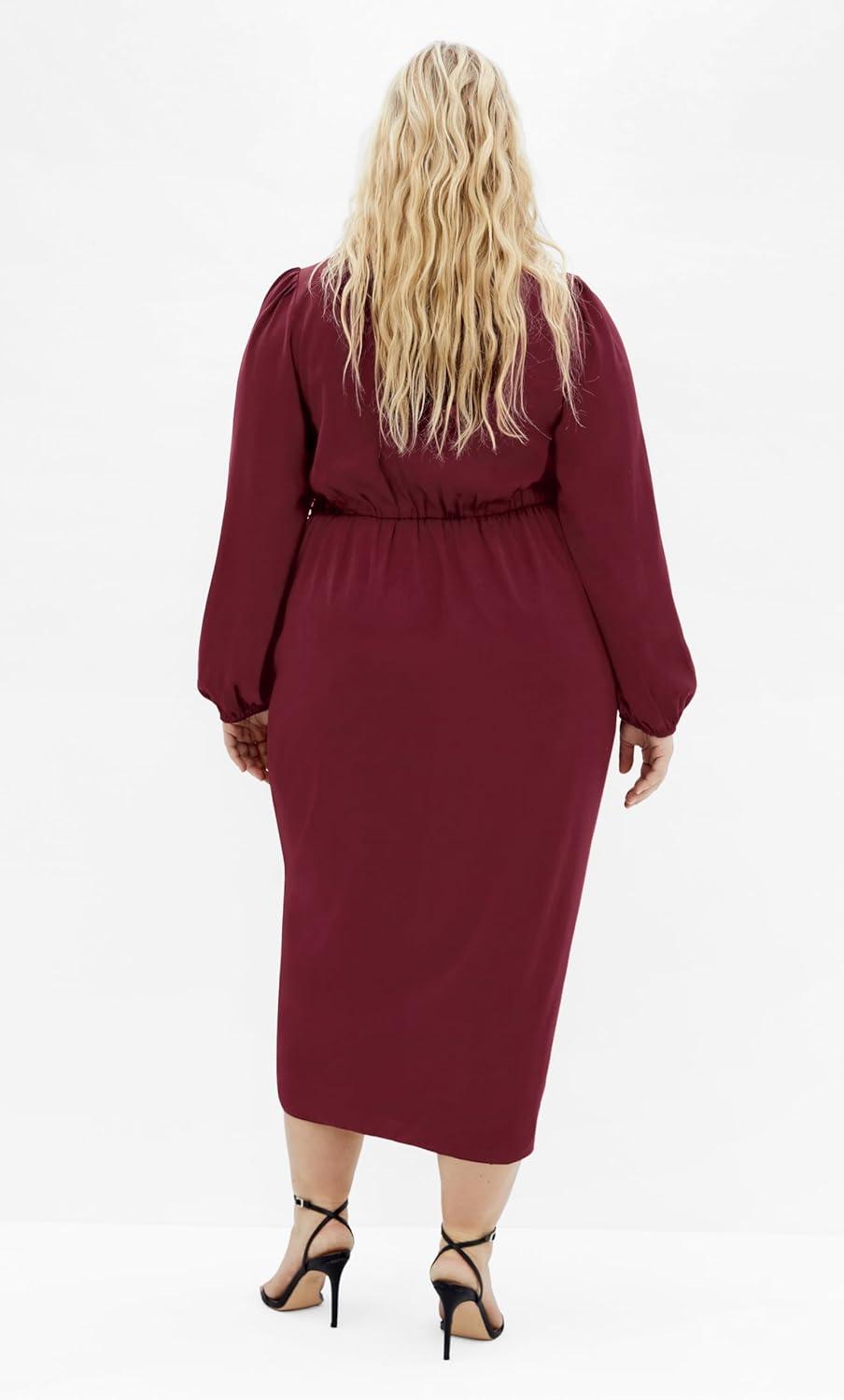 image:imageCity Chic Womens Plus Size Dress LiannaDark Cherry