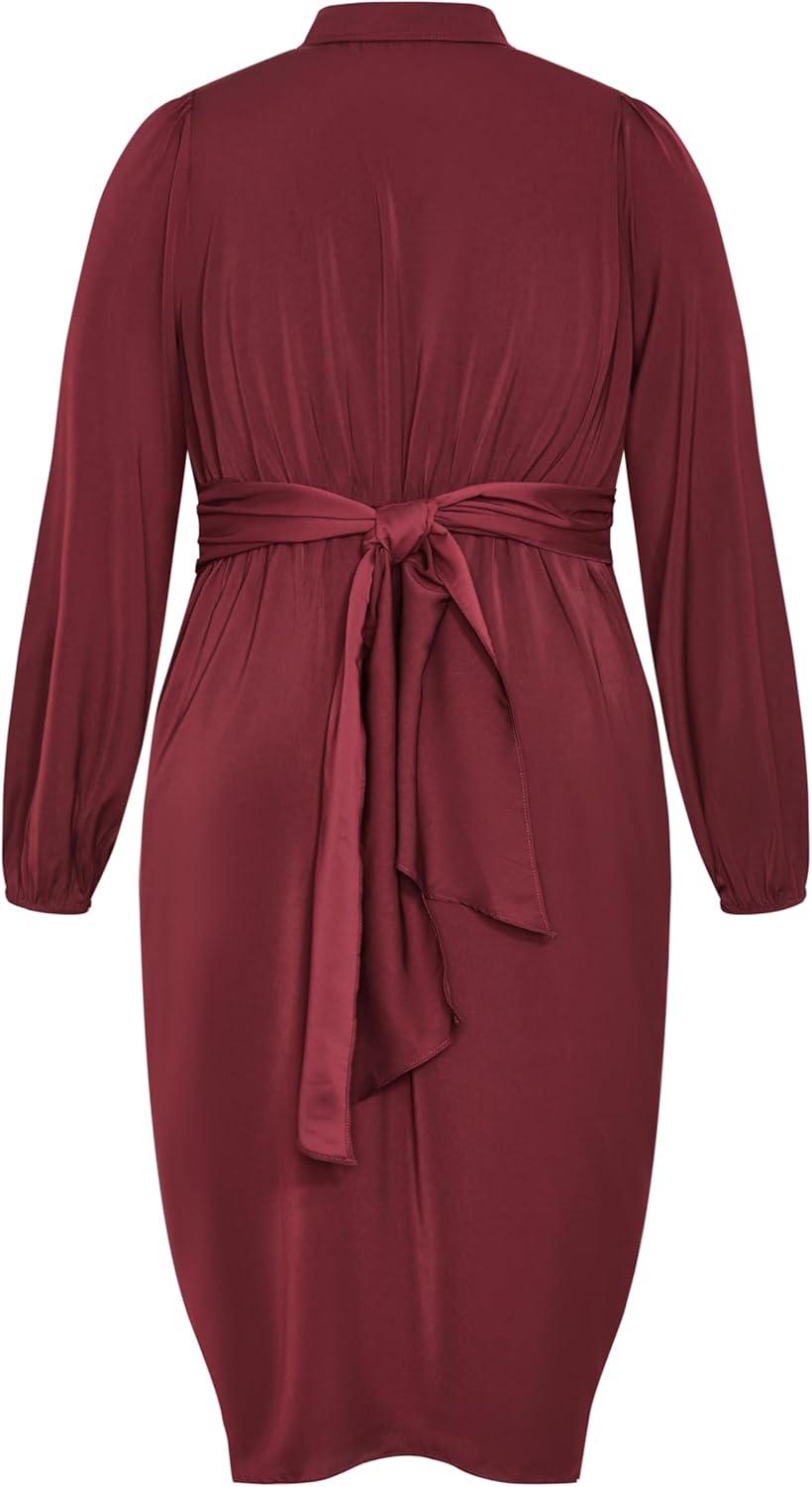 image:imageCity Chic Womens Plus Size Dress LiannaDark Cherry