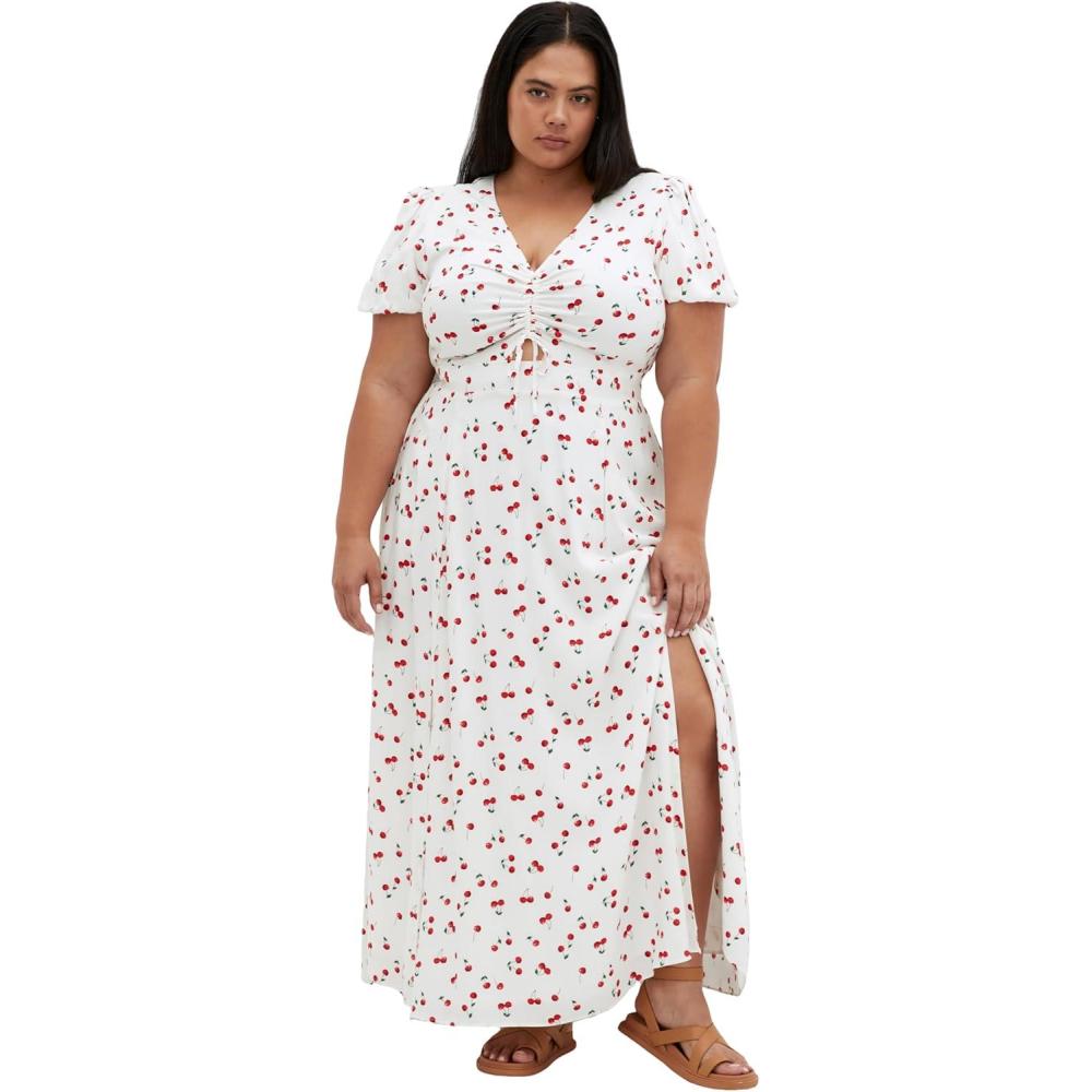 image:imageCity Chic Womens Plus Size Dress AliyaIvory Cherry