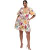 image:imageCity Chic Womens Plus Size Dress  Simona Print Puff Sleeve MiniDreamscape