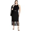 image:imageCity Chic Womens Plus Size Skirt  Lace Hem FayBlack