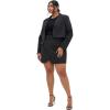 image:imageCity Chic Womens Plus Size Skirt Payton PINSTRP Black Pinstripe