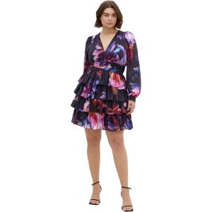 City Chic Women’s Plus Size Dress – Kailey Print Mini(Vivid Floral)