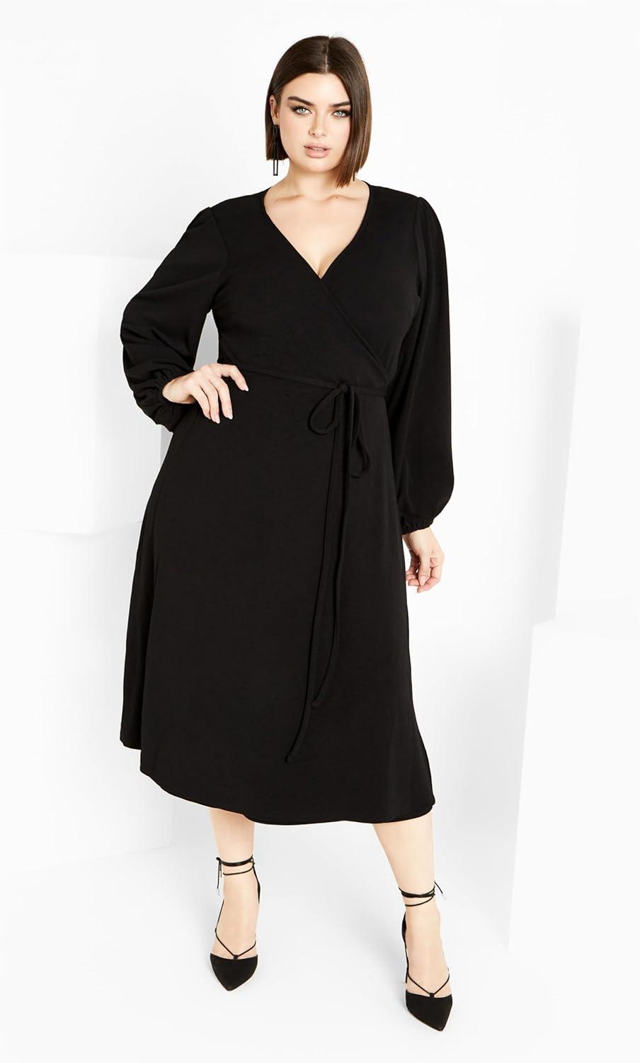 image:imageCity Chic Plus Size Dress Wrap Hayden DressBlack