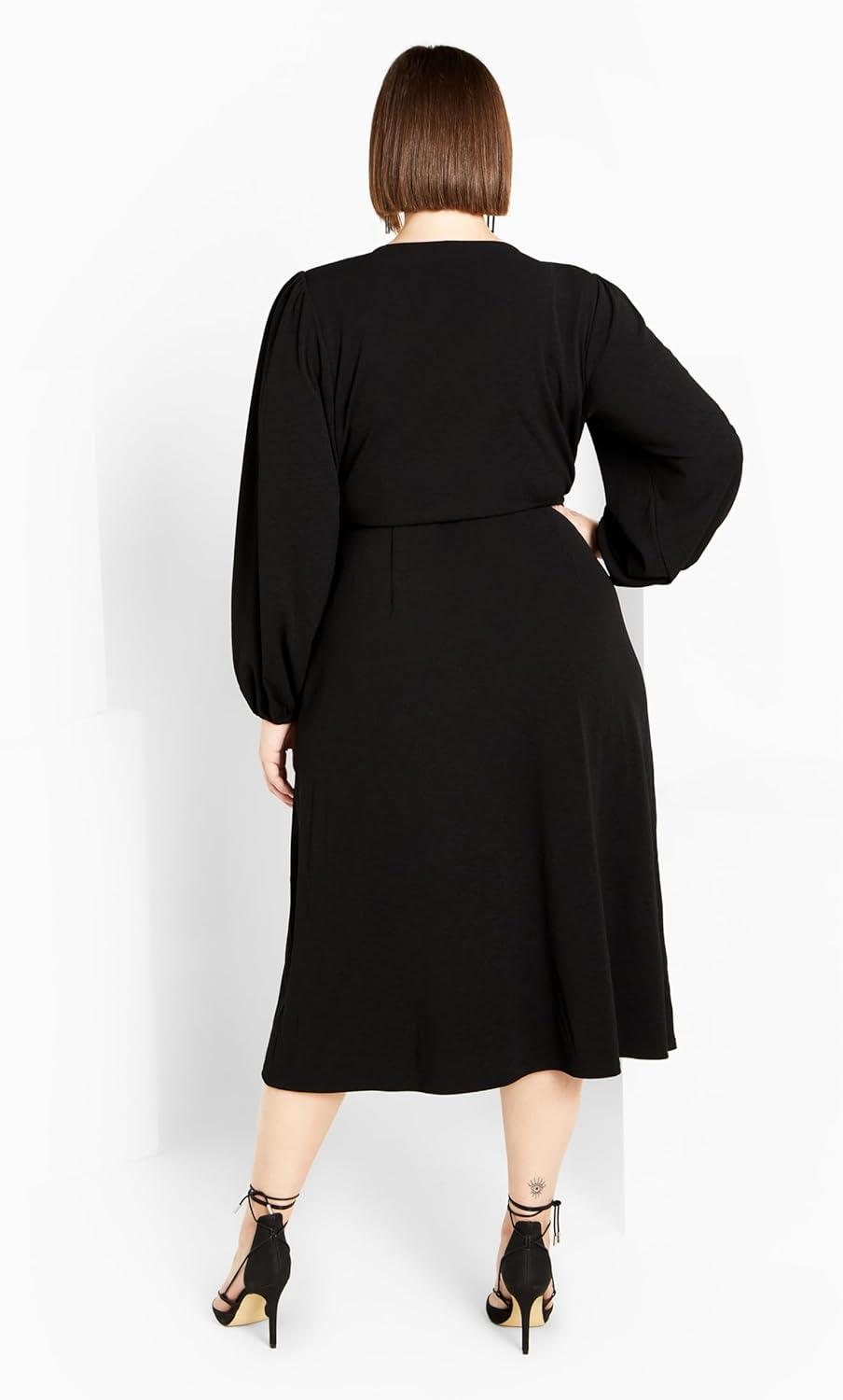 image:imageCity Chic Plus Size Dress Wrap Hayden DressBlack