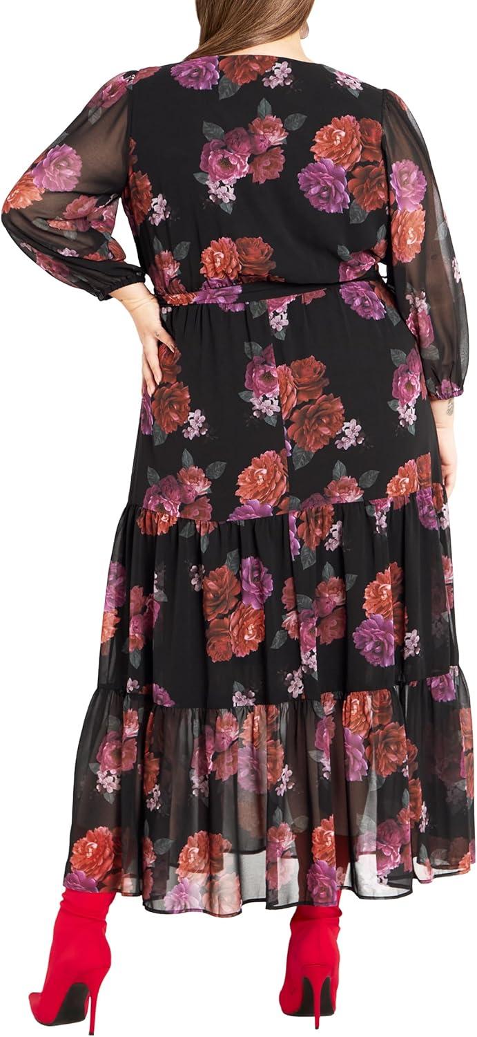 image:imageCity Chic Womens Monique Print Maxi DressPrize Floral