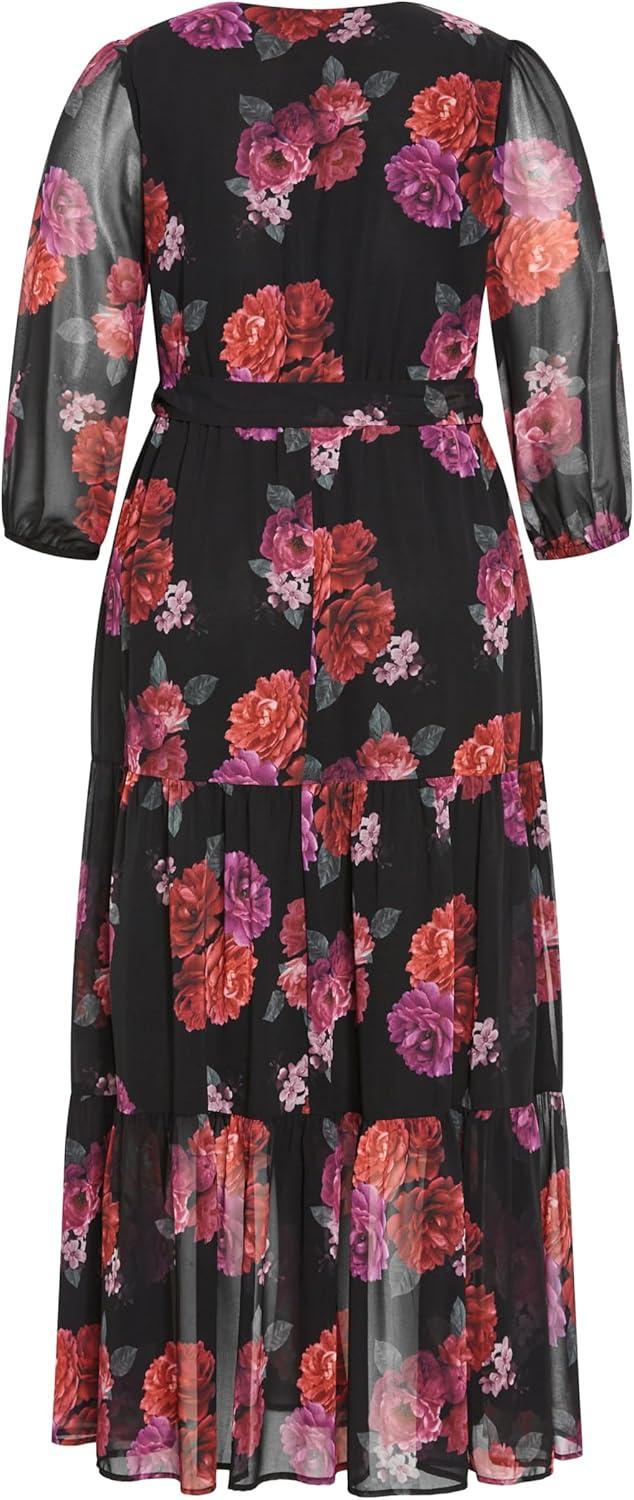 image:imageCity Chic Womens Monique Print Maxi DressPrize Floral