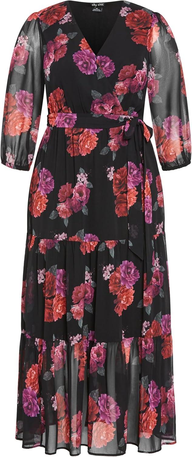 image:imageCity Chic Womens Monique Print Maxi DressPrize Floral
