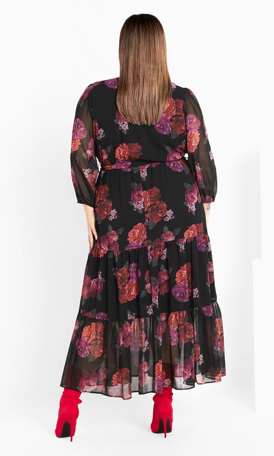 image:imageCity Chic Womens Monique Print Maxi DressPrize Floral