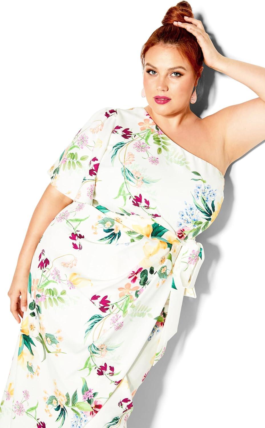 image:imageCity Chic Womens Plus Size Bonnie Maxi DressIvory Sunnie Floral