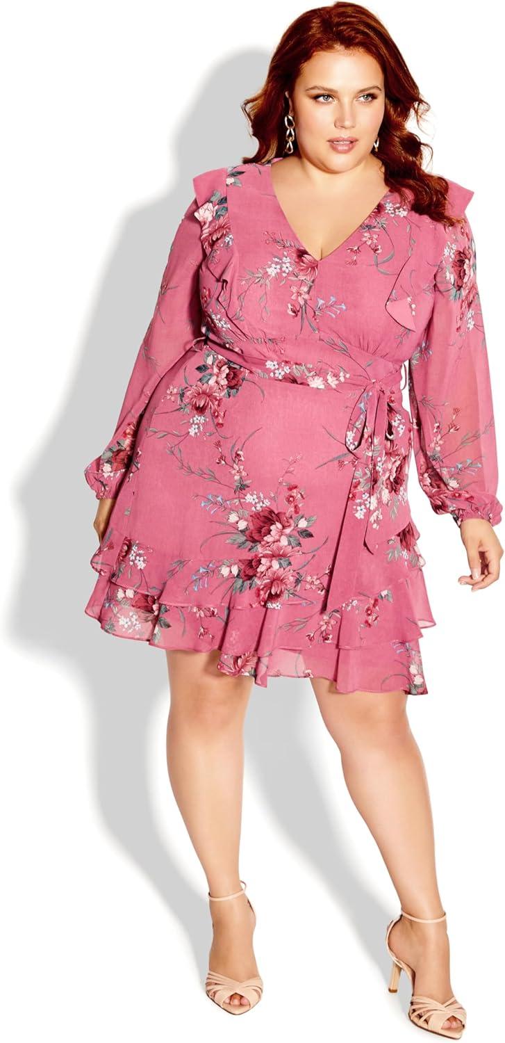 image:imageCity Chic Womens Plus Size Dress LaurenRosey Whimsical Fl