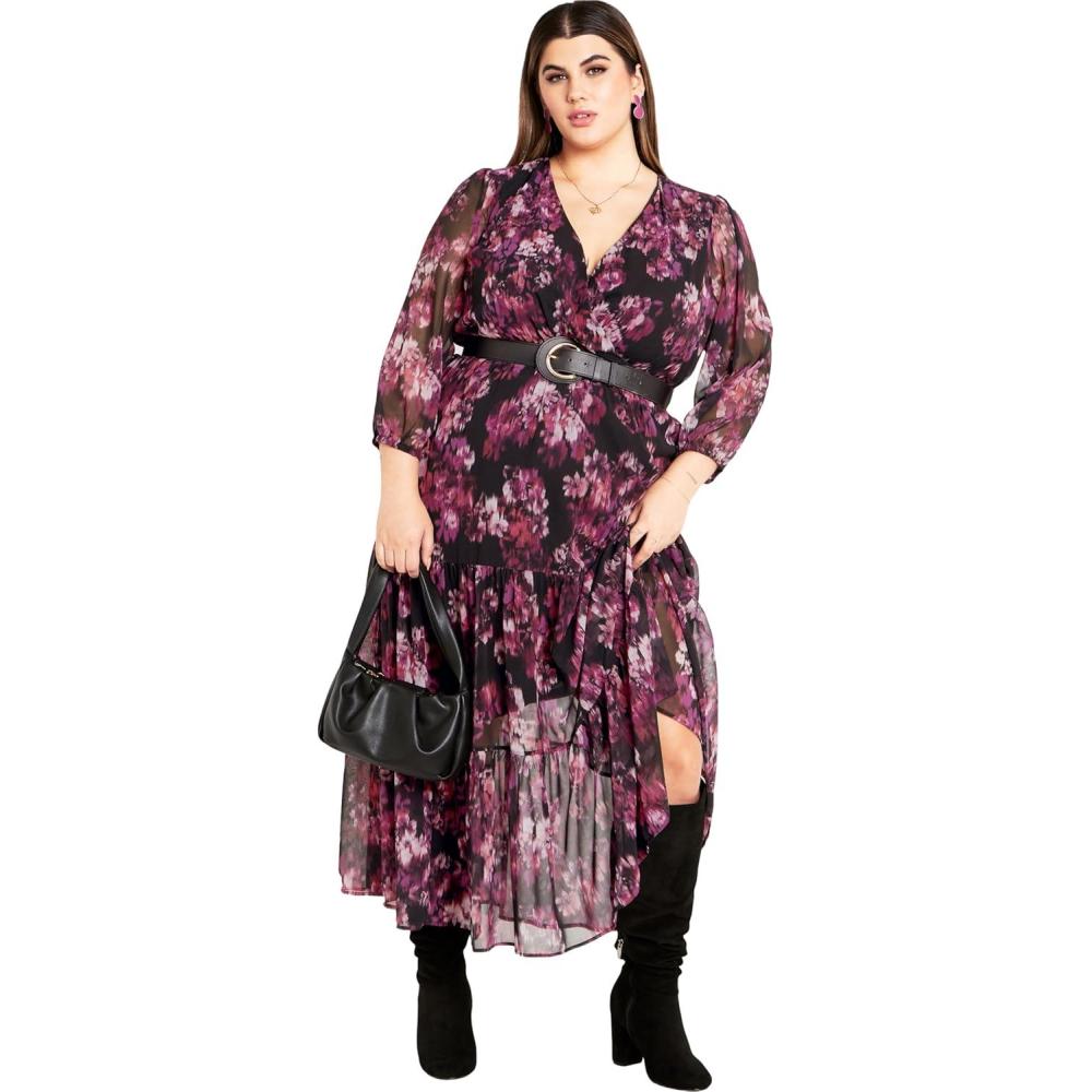 image:imageCity Chic Womens Monique Print Maxi DressBlurred Bud