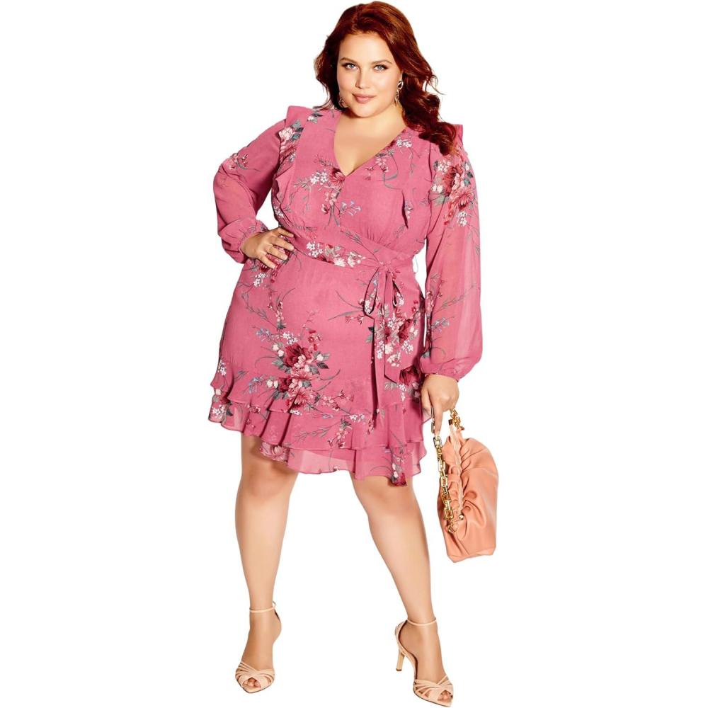 image:imageCity Chic Womens Plus Size Dress  LaurenRosey Whimsical Fl