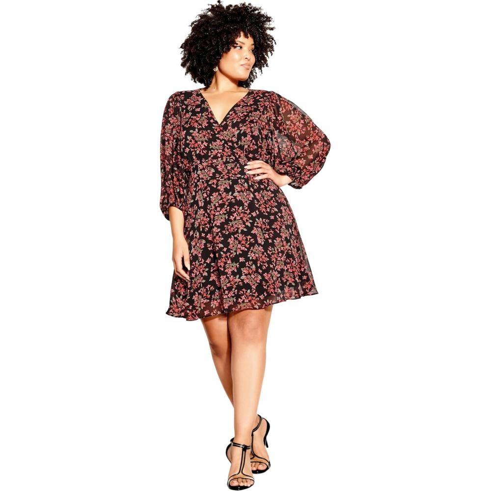 image:imageCity Chic Womens Plus Size Dress Pretty JasmineBlk Jasmine