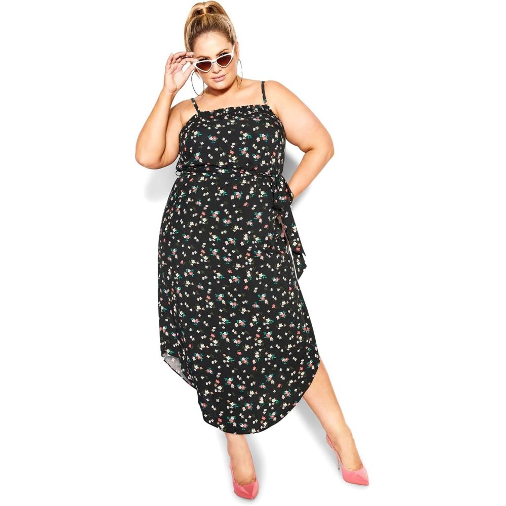 image:imageCity Chic Womens Tamika Print DressFloral Vibes