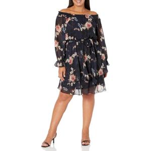 City Chic Plus Size Dress, Odette Dress(Navy Bluebell)