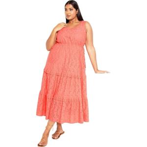 City Chic Women’s Plus Size Bridie Dress(Sugar Coral)