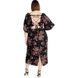 City Chic Women’s Plus Size Dress Blake PRT(Nightfall Fl)