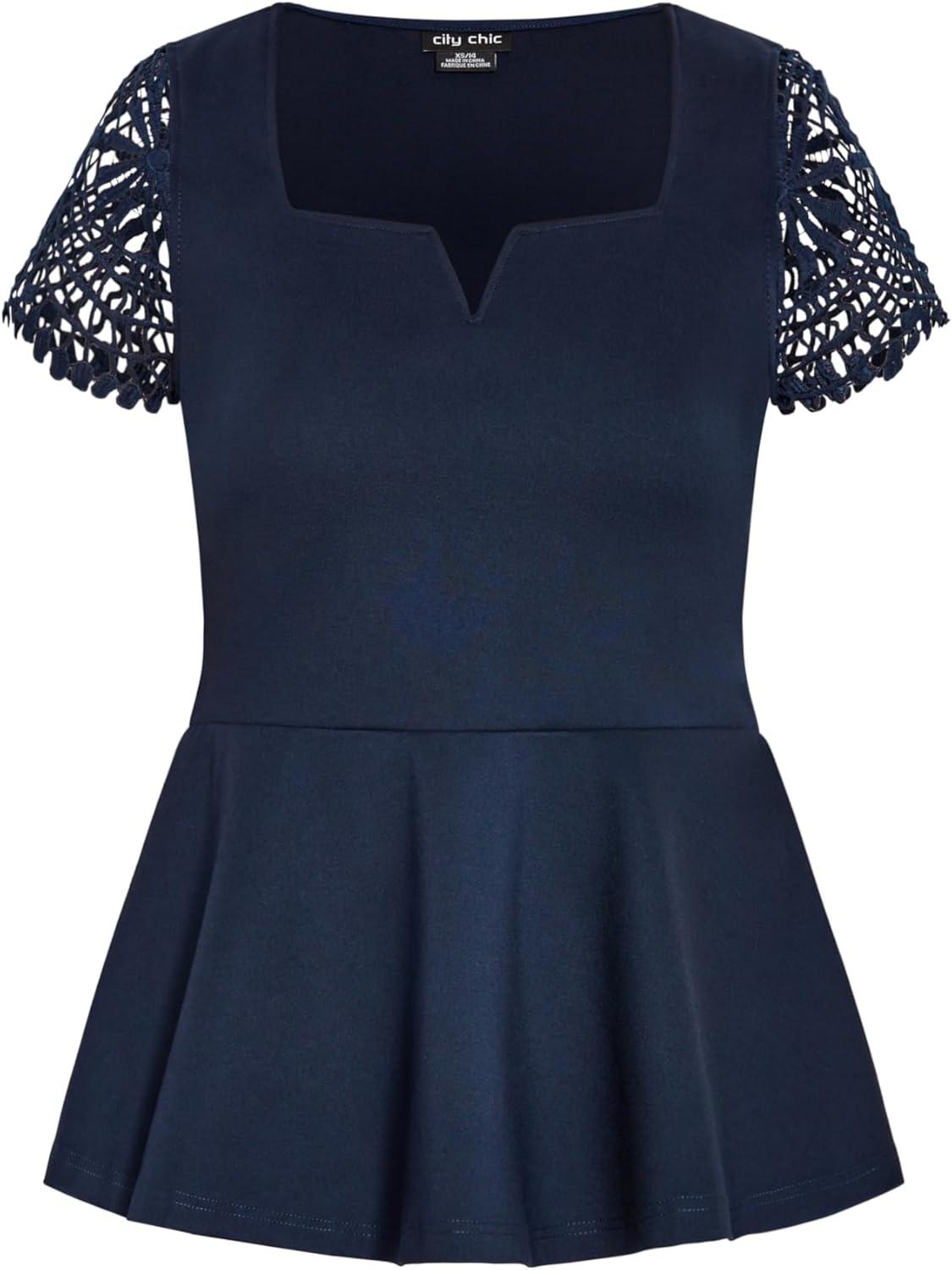 image:imageCity Chic Womens Plus Size Amy TopNavy