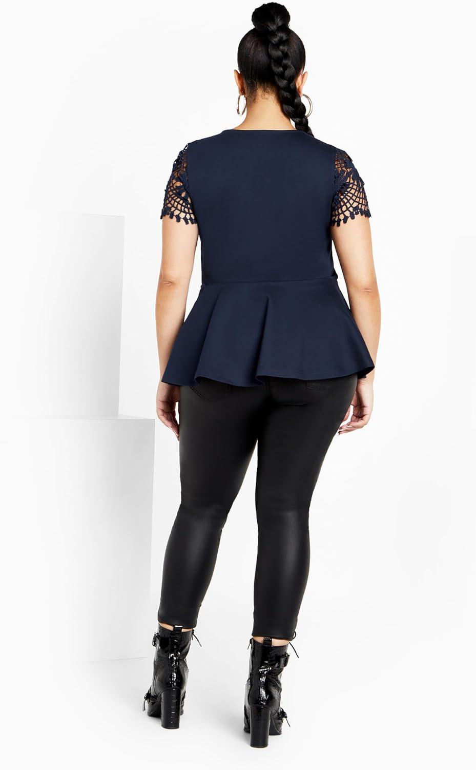 image:imageCity Chic Womens Plus Size Amy TopNavy