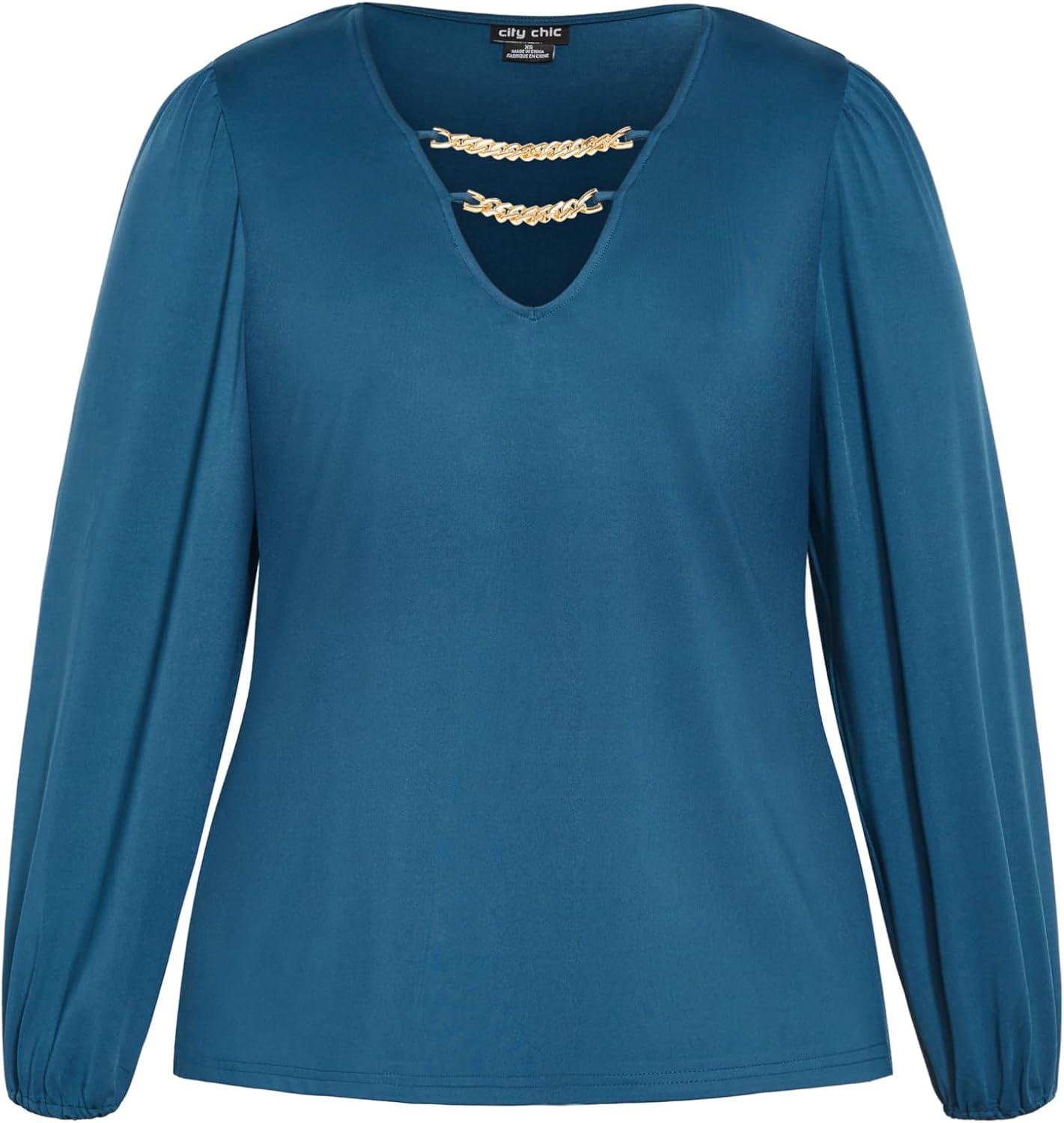 image:imageCity Chic Womens Plus Size Top RomeeMidnight