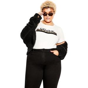City Chic Plus Size Tee, Feline Tee