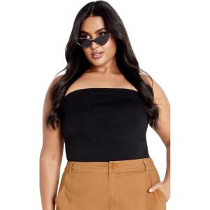 City Chic Tube Halo Top(Black)