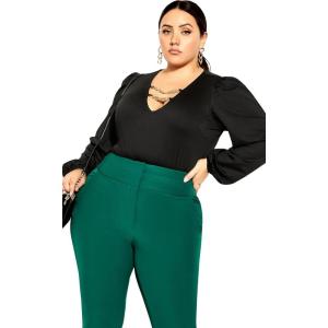 City Chic Women’s Plus Size Top – Romee(Black)