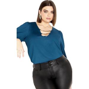 City Chic Women’s Plus Size Top – Romee(Midnight)