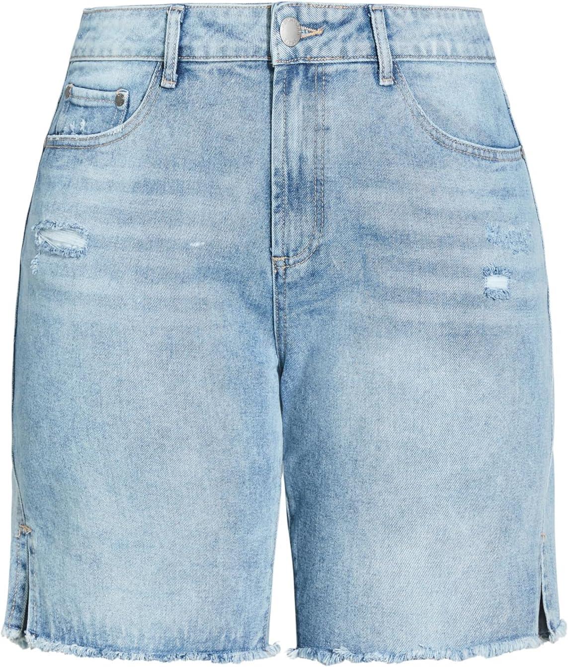 image:imageCity Chic Womens Plus Size Short Supa SplitLight Wash