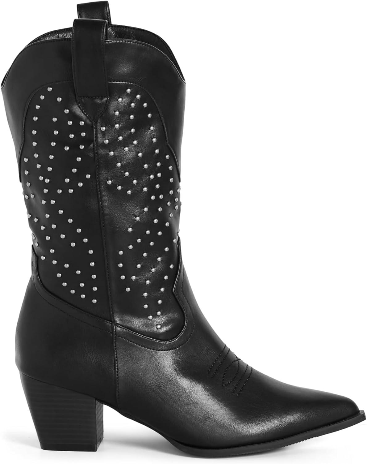 image:imageCity Chic Womens Boot WIDE FIT Western EdgeBlack