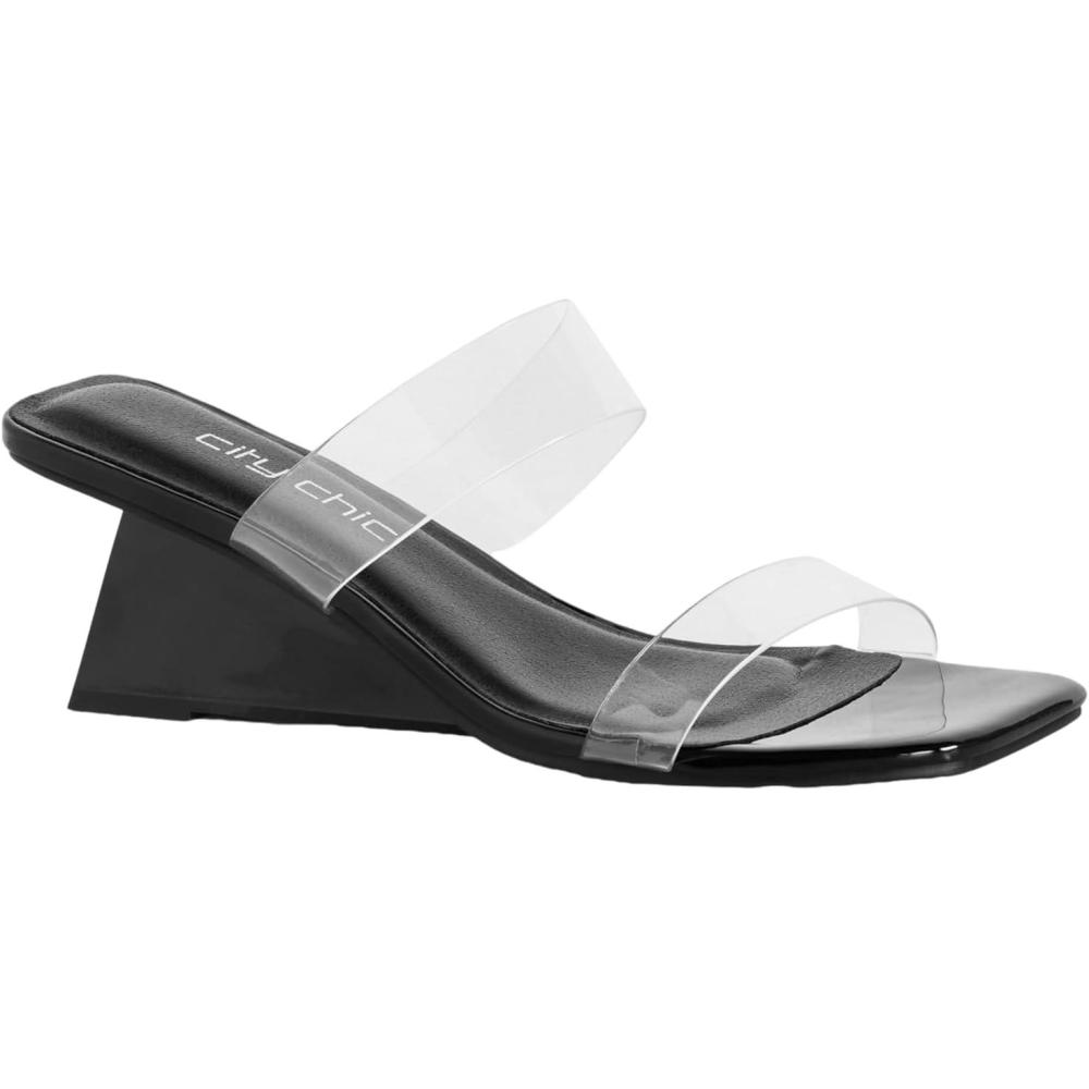 image:imageCity Chic Womens Wedge  WIDE FIT LaylaBlack