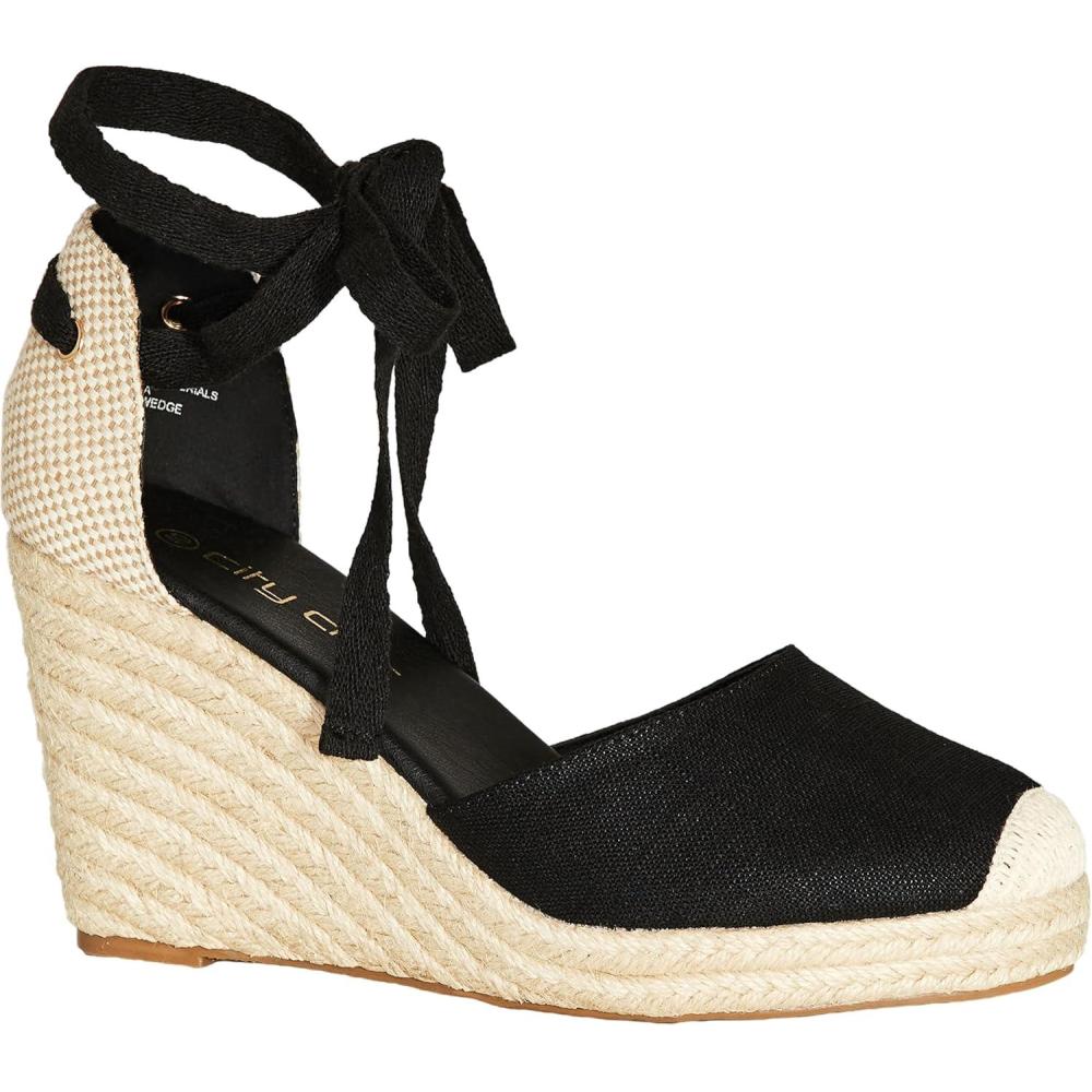 image:imageCity Chic Womens Wedge Wide Fit SageBlack