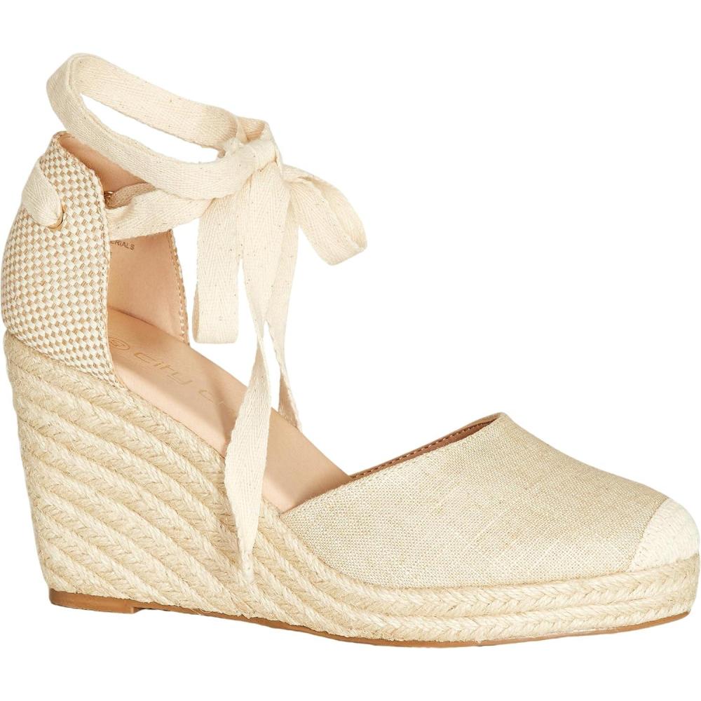 image:imageCity Chic Womens Wedge  Wide Fit SageSand