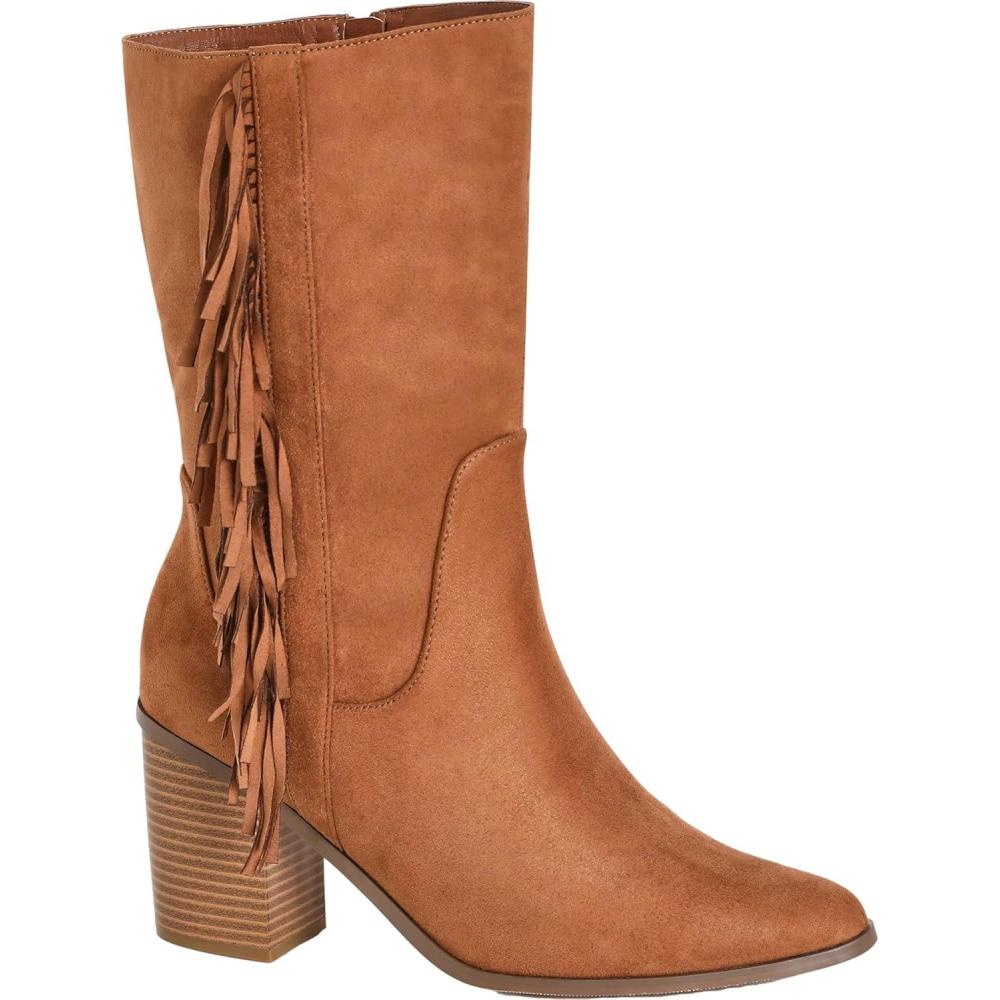 image:imageCity Chic womens Wide Fit Tassel Mid BootBrown