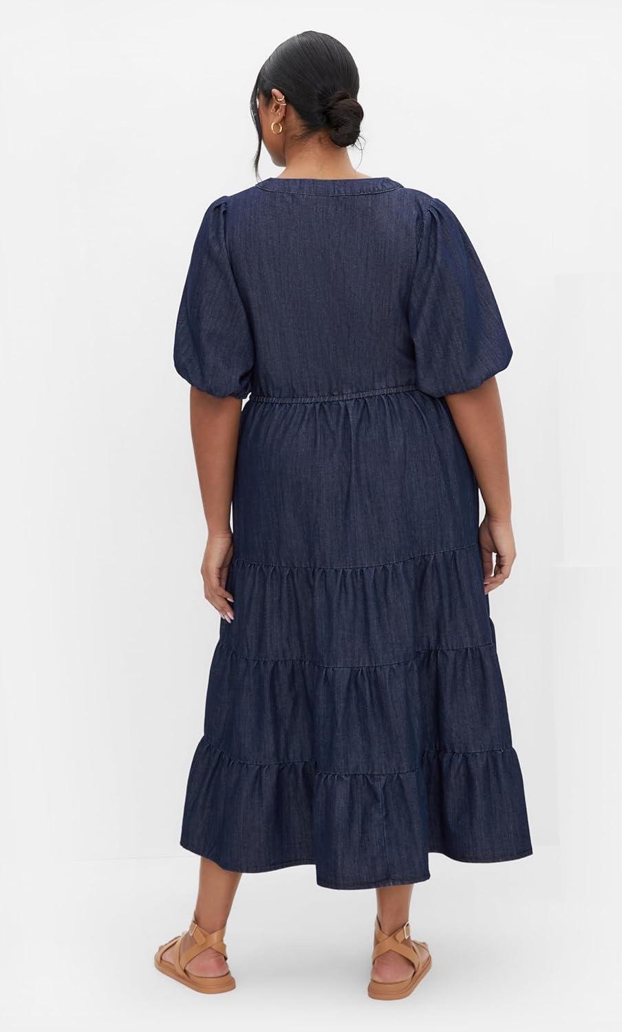 image:imageCity Chic Womens Plus Size Dress AugustDark Denim