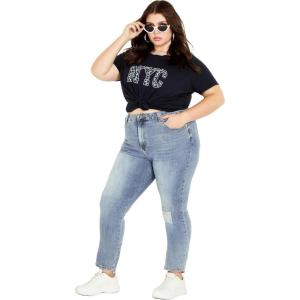 City Chic Women’s Most Wanted Rip Jean(Light Wash)