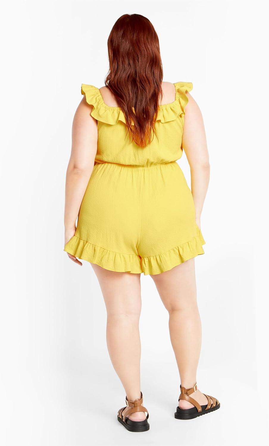 image:imageCity Chic Womens Plus Size Christa PlaysuitButtercup