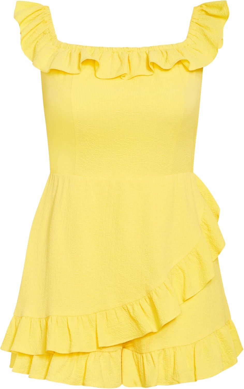 image:imageCity Chic Womens Plus Size Christa PlaysuitButtercup