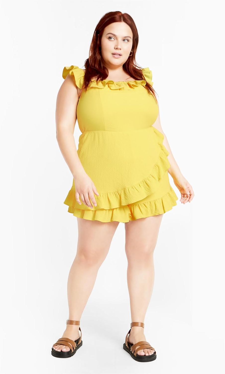 image:imageCity Chic Womens Plus Size Christa PlaysuitButtercup