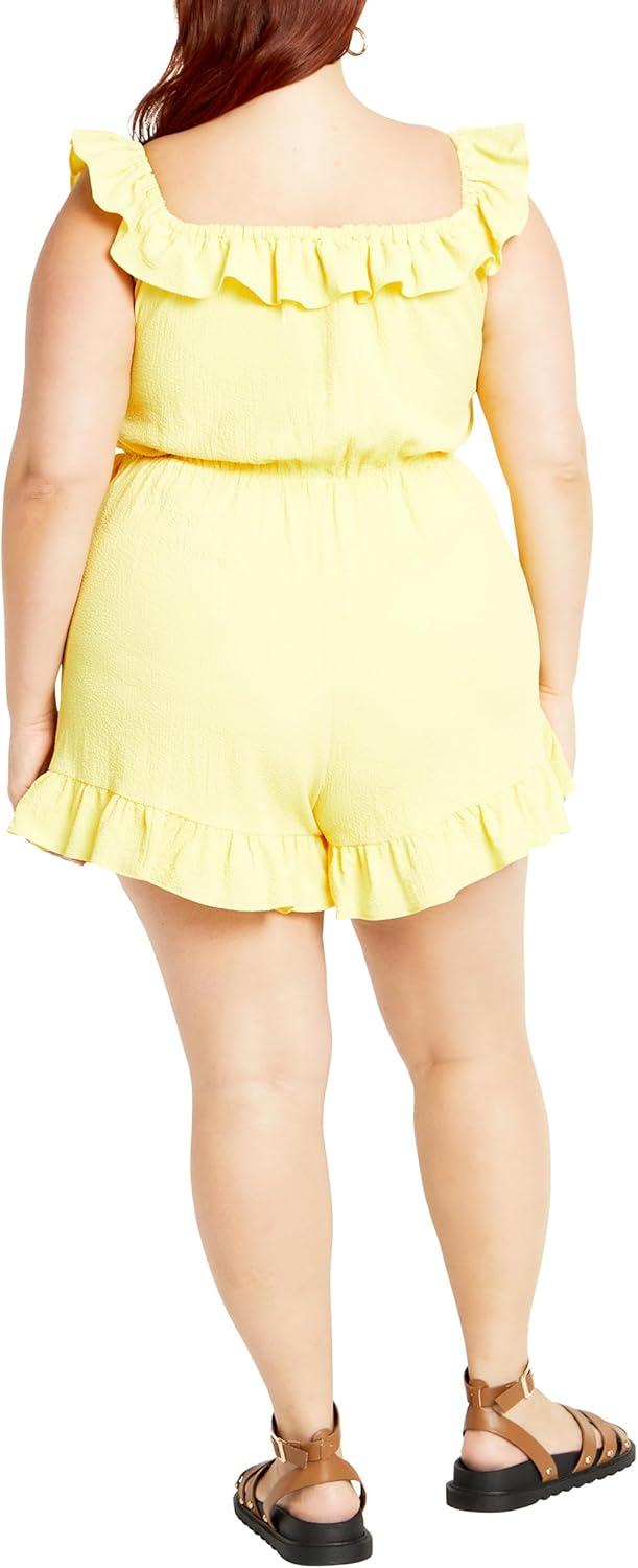 image:imageCity Chic Womens Plus Size Christa PlaysuitButtercup