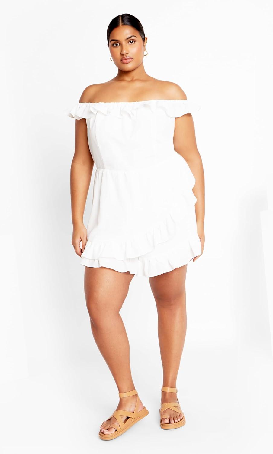image:imageCity Chic Womens Plus Size Christa PlaysuitIvory
