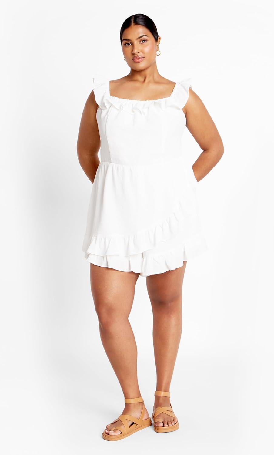 image:imageCity Chic Womens Plus Size Christa PlaysuitIvory