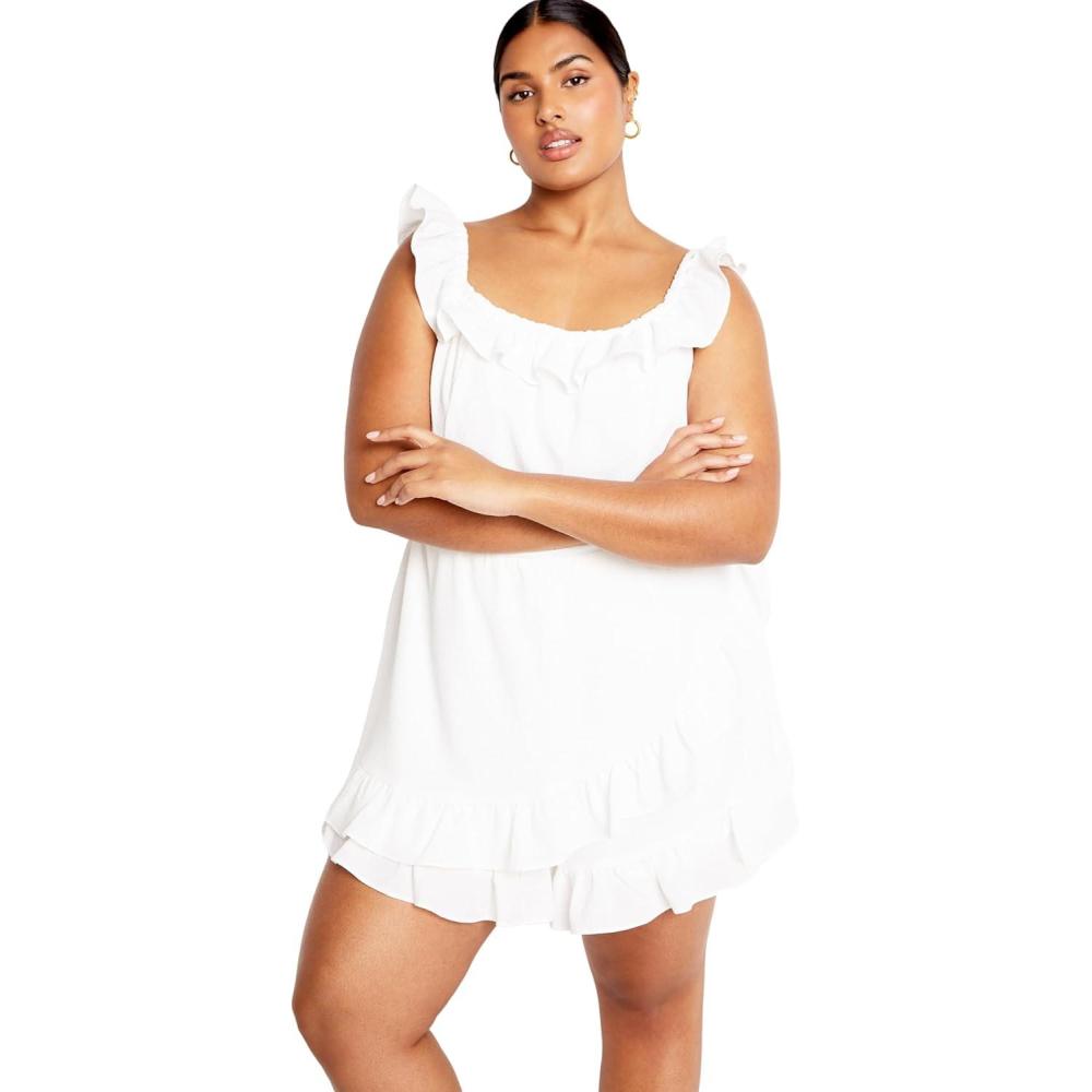 image:imageCity Chic Womens Plus Size Christa PlaysuitIvory
