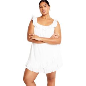 City Chic Women’s Plus Size Christa Playsuit(Ivory)